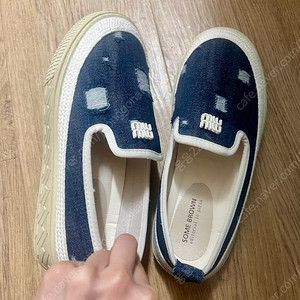 데님 미우 슬립온 235 새상품