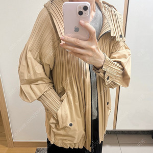 정품 플리츠플리즈 후드 점퍼