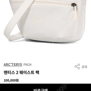 아크테릭스 맨티스2 웨이스트 팩 새상품