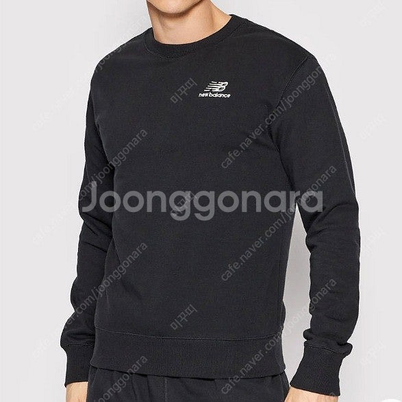 뉴발란스 기본 블랙 맨투맨 NBNCC4S013 S(90...--1