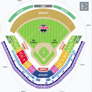 6월8일 일요일 기아 vs 한화 1루 타이거즈가족석 4인석 팝니다