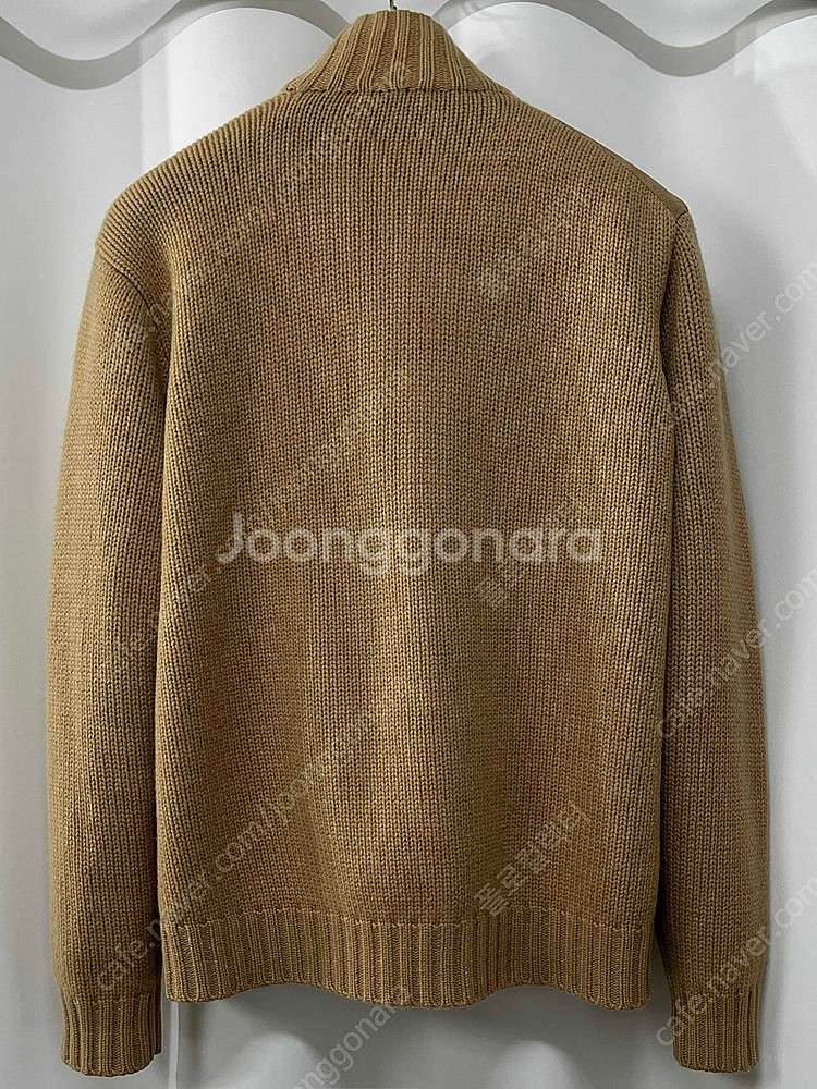 폴로 랄프로렌 캐시미어 베이지 캠튼 스웨이드 니트 집업...--1