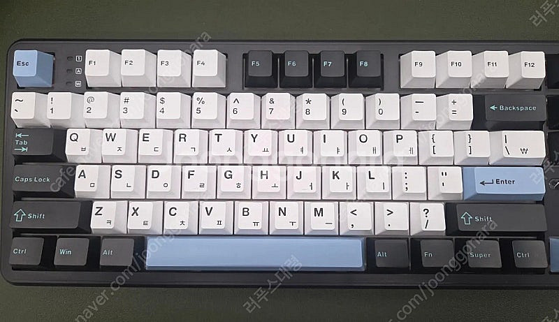 정발 AULA 독거미 f108 저소음솜사탕축 스카이블랙...--2