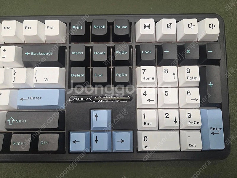 정발 AULA 독거미 f108 저소음솜사탕축 스카이블랙...--3