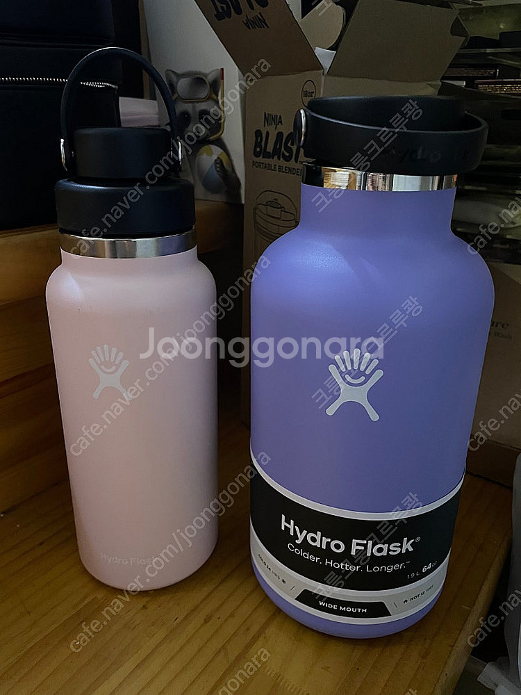 하이드로플라스크 와이드/처크캡 텀블러 핑크색 워터저그--2