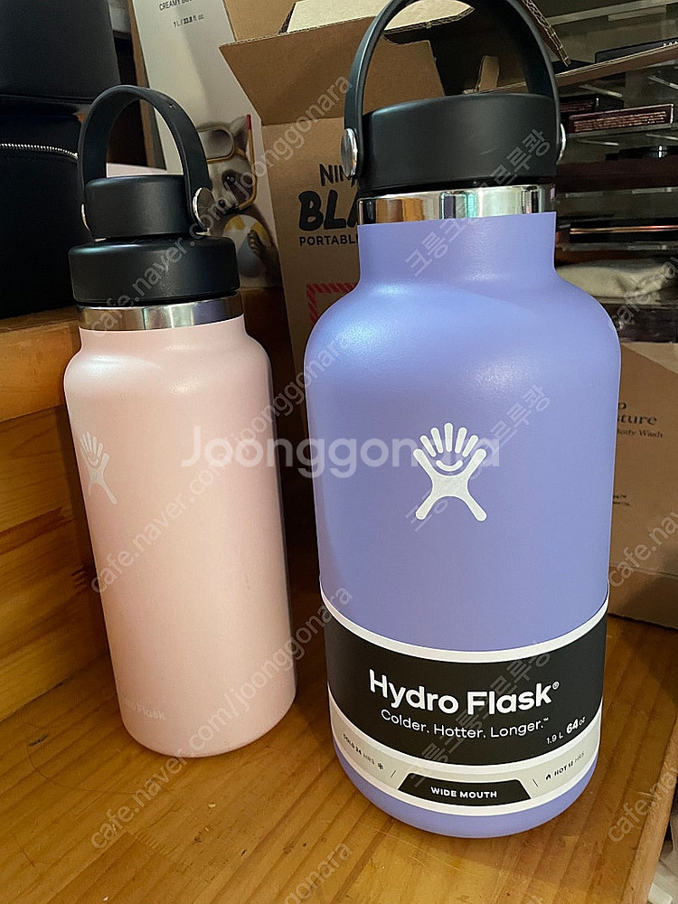 하이드로플라스크 와이드/처크캡 텀블러 핑크색 워터저그--0