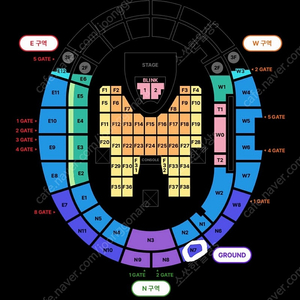 블랙핑크 콘서트 7월6일 3층 n7구역 4열 2장 있습니다