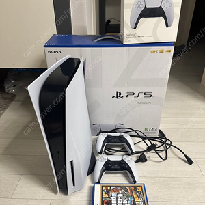 PS5 본체 + 듀얼센스 2개+게임2개 (gta5+스파이더맨)