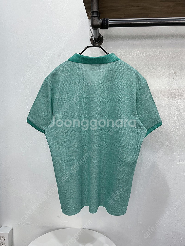 (105) 헤지스골프 민트그린 마소재 함유 카라넥 남성...--2