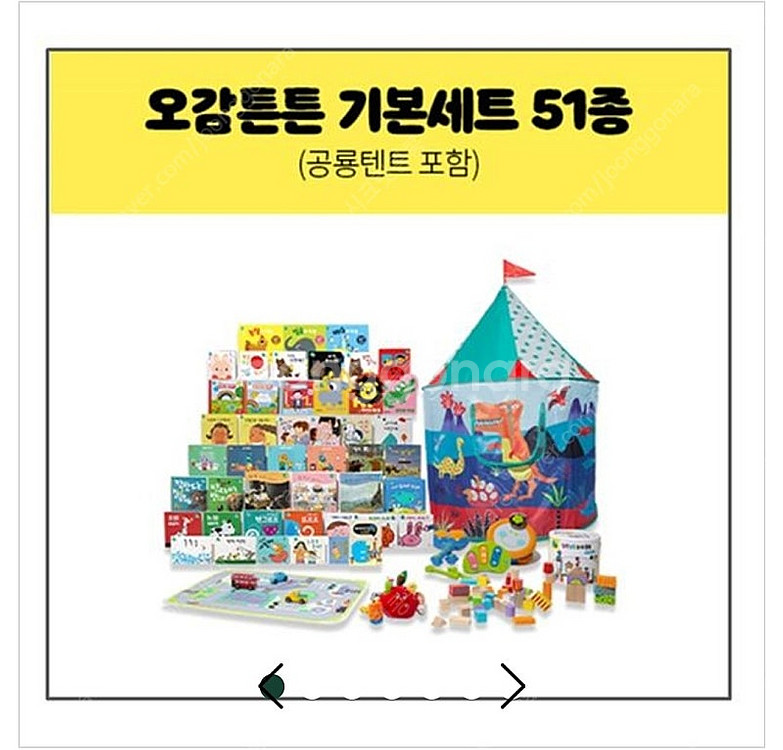 웅진 베이비 오감튼튼 51종 원목교구 공룡텐트포함 미개...--1