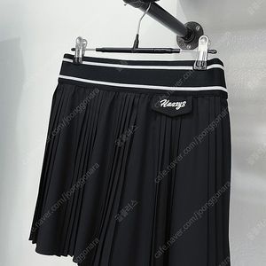 (67) 헤지스골프 블랙 허리밴딩 큐롯 플리츠스커트 골프치마