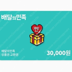 배달의민족 모바일 3만원권 28500원