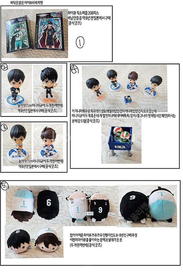 하이큐 공식&비공식 굿즈와 피규어 (카게야마,오이카와,...--1