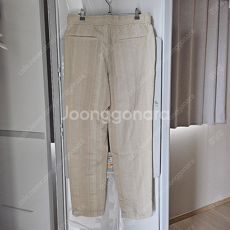 자라 남성 자카드 스트라이프 밴딩 팬츠 바지 M--1
