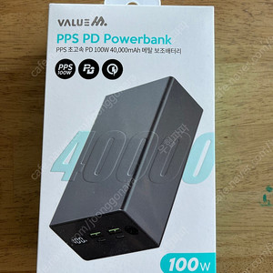 밸류엠 PPS PD 40000mAh 보조배터리(미개봉)