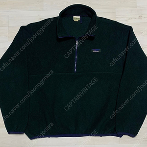 엘엘빈 LL BEAN 하프집업 올리브 그린 후리스