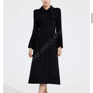 (새상품)아보아보 트위드 원피스 코트 tweed round collar slim line coat o사이즈