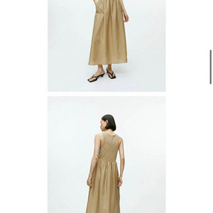 아르켓 레이서컷 코튼블렌드 민소매원피스 블랙 , 사이즈 L