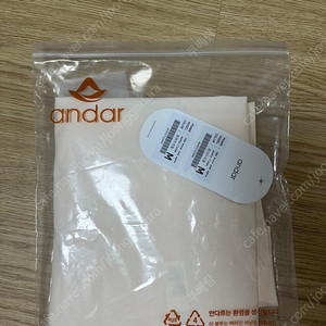 안다르 숏슬리브 오버핏 프레쉬크림 M 새상품