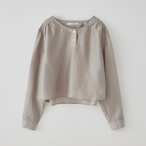 새상품 타낫 블라우스 Henly neck button blouse (gray)