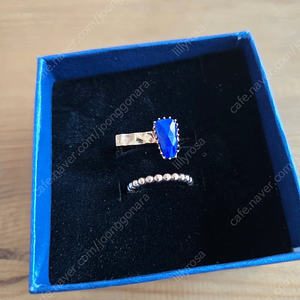14k 로즈골드 파랑 원석반지