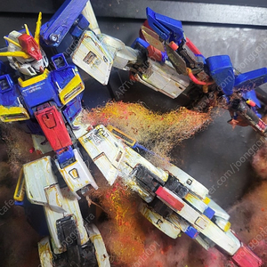 MG 더블제트 ZZ 건담 도색 및 조명용 액자디오라마(40x30)