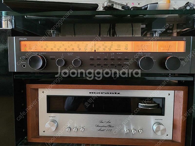 필립스606 스테레오 리시버 오디오 앰프--0