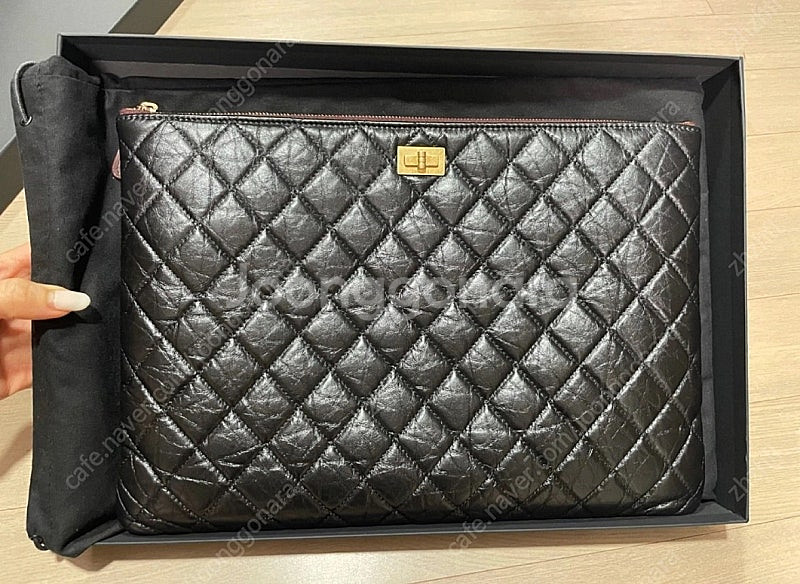 샤넬 2.55 빈티지 클러치 라지--0