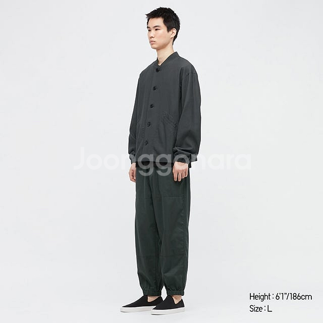 [블랙 S/M] 유니클로U 르메르 와이드피트 조거팬츠 ...--2