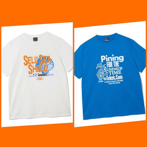 [L] 테켓 반팔티셔츠 티 라지 TEKET Sea Tee White & Pining Tee Blue (단종 모델)