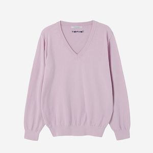 TANNAT 타낫 브이넥 니트 풀오버 / 핑크