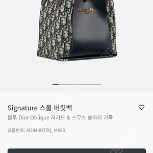 디올시그니처버킷백 스몰