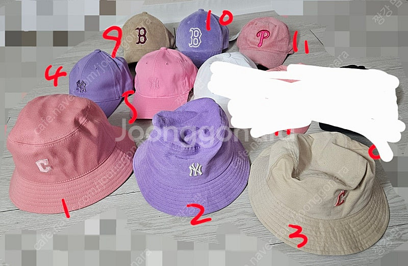 MLB 새모자.개당 5000원.택배비 별도--0