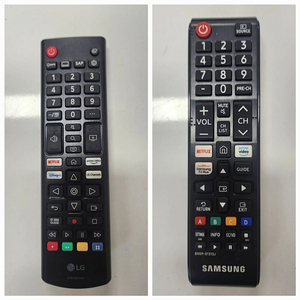 삼성 LG 스마트 TV 리모컨 ​ 각각 1개당 15,000 원 ​ 미사용 새제품 입니다. ​ 삼성 모델명 : BN59-0135J LG 모델명 : AKB76037601