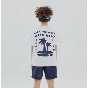 히로 서핑로고 티셔츠