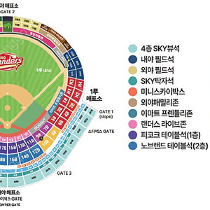 6월4일(수) SSG 랜더스 vs 삼성 라이온즈 3루 덕아웃 상단석 2연석(통로석)