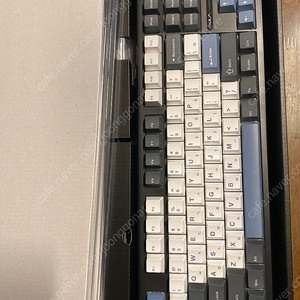 AULA F87 Pro 독거미 유무선 기계식 키보드 한글 인디고 블랙