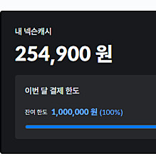 넥슨캐시 넥슨캐쉬 20퍼센트이상 할인 팝니다(개인)