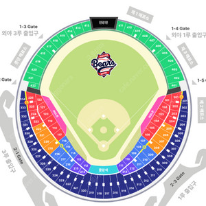 6월 7일,8일 두산 vs 롯데 3루 레드석, 외야지정석 2,4연석