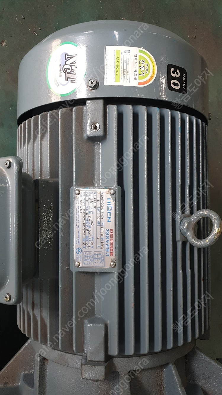 케이지엠KGM,기어드모터감속기, 15KW(20마력), 전압380V-4P, 비율30:1, 이미지