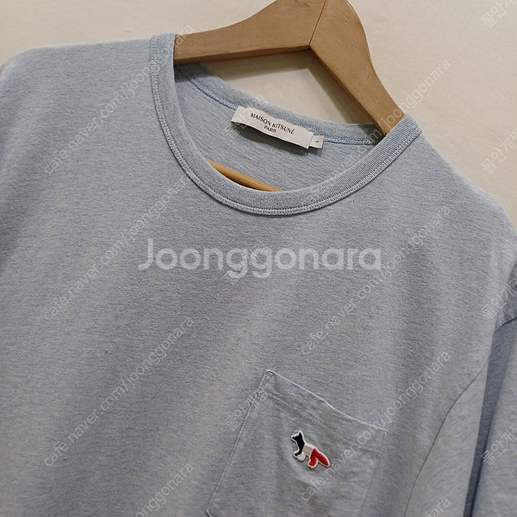 택포 삼성물산 메종키츠네 라운드 반팔 티 남성 헐렁 여...--3