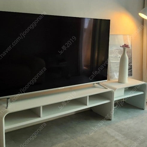55인치 TV + 화이트 티비장