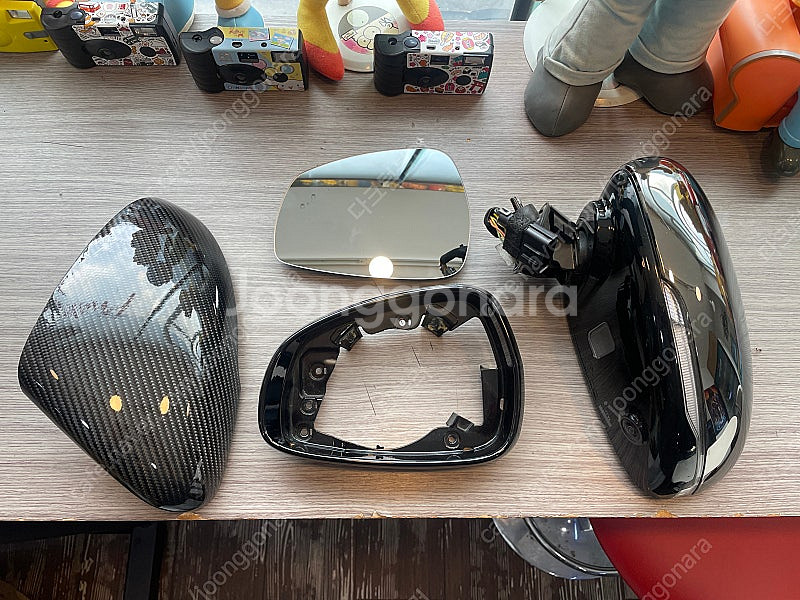 스팅어 운전석 사이드미러 부품 팝니다.--0