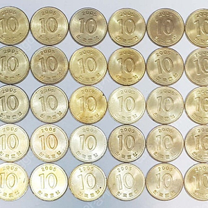 구 10원 동전 2005년 준미사용 100개