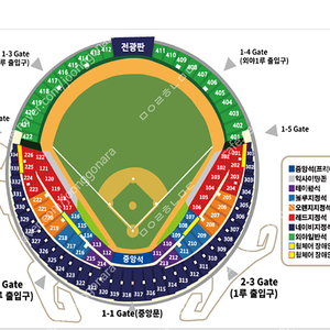 6.7 (토) 두산 vs 롯데 1루 외야지정석 2~4연석