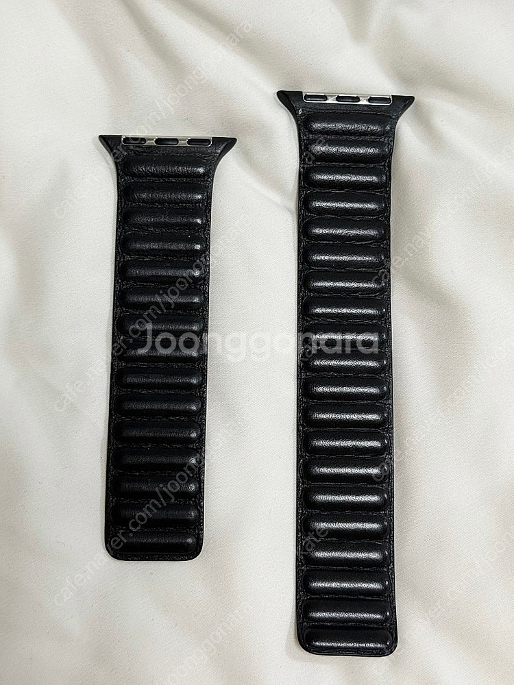 Apple 정품 애플워치 가죽링크 스트랩 블랙 40MM...--0
