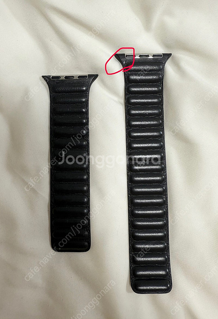 Apple 정품 애플워치 가죽링크 스트랩 블랙 40MM...--1
