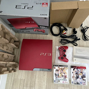플스3PS3 중고4대 (3005B스칼렛레드, 3005A블랙X2, 4205A블랙), 듀얼쇼크3 조이패드, 충전거치대