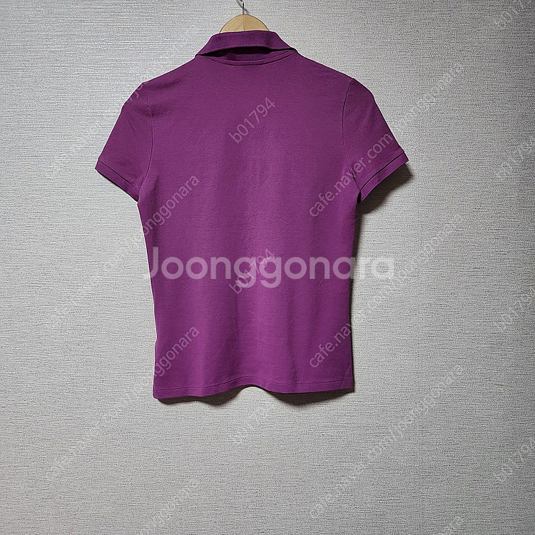 lacoste 라코스테 자주색 카라티 피케셔츠--2