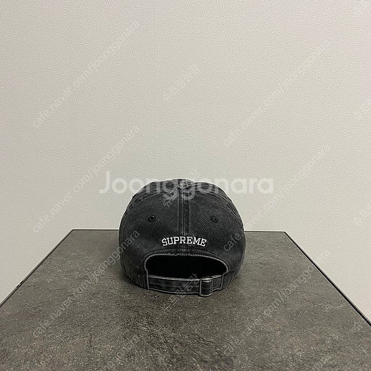 슈프림 20SS 피그먼트 워시드 블랙 에스로고 볼캡 모...--4